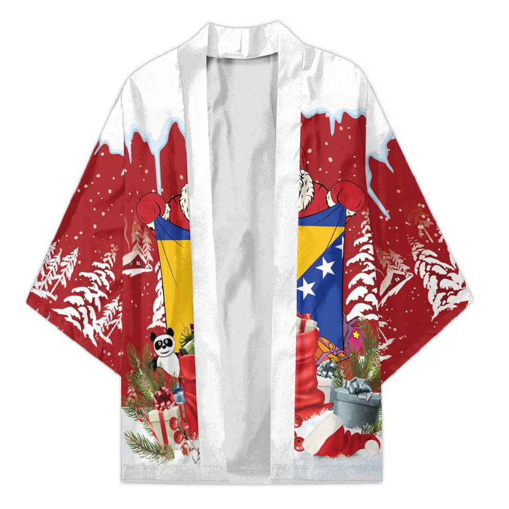 Bosnia and Herzegovina Christmas Kimono Santa With National Flag - Wonder Print Shop