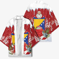 Bosnia and Herzegovina Christmas Kimono Santa With National Flag - Wonder Print Shop