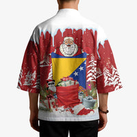 Bosnia and Herzegovina Christmas Kimono Santa With National Flag - Wonder Print Shop