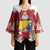 Bosnia and Herzegovina Christmas Kimono Sleeve Blouse Santa With National Flag - Wonder Print Shop