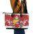 Bosnia and Herzegovina Christmas Leather Tote Bag Santa With National Flag - Wonder Print Shop