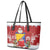 Bosnia and Herzegovina Christmas Leather Tote Bag Santa With National Flag - Wonder Print Shop