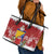 Bosnia and Herzegovina Christmas Leather Tote Bag Santa With National Flag - Wonder Print Shop
