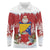 Bosnia and Herzegovina Christmas Long Sleeve Polo Shirt Santa With National Flag - Wonder Print Shop