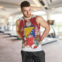 Bosnia and Herzegovina Christmas Men Tank Top Santa With National Flag - Wonder Print Shop