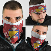 Bosnia and Herzegovina Christmas Neck Gaiter Santa With National Flag - Wonder Print Shop