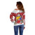 Bosnia and Herzegovina Christmas Off Shoulder Sweater Santa With National Flag - Wonder Print Shop