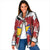 Bosnia and Herzegovina Christmas Padded Jacket Santa With National Flag - Wonder Print Shop