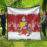 Bosnia and Herzegovina Christmas Quilt Santa With National Flag - Wonder Print Shop