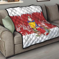 Bosnia and Herzegovina Christmas Quilt Santa With National Flag - Wonder Print Shop
