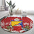 Bosnia and Herzegovina Christmas Round Carpet Santa With National Flag - Wonder Print Shop