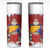 Bosnia and Herzegovina Christmas Skinny Tumbler Santa With National Flag - Wonder Print Shop