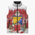 Bosnia and Herzegovina Christmas Sleeveless Puffer Jacket Santa With National Flag - Wonder Print Shop