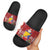 Bosnia and Herzegovina Christmas Slide Sandals Santa With National Flag - Wonder Print Shop