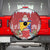 Bosnia and Herzegovina Christmas Spare Tire Cover Santa With National Flag - Wonder Print Shop