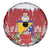 Bosnia and Herzegovina Christmas Spare Tire Cover Santa With National Flag - Wonder Print Shop