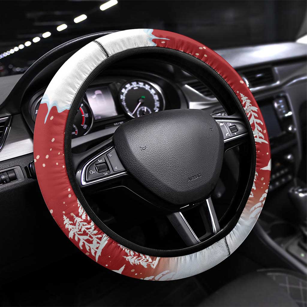 Bosnia and Herzegovina Christmas Steering Wheel Cover Santa With National Flag - Wonder Print Shop
