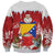 Bosnia and Herzegovina Christmas Sweatshirt Santa With National Flag - Wonder Print Shop
