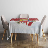 Bosnia and Herzegovina Christmas Tablecloth Santa With National Flag - Wonder Print Shop