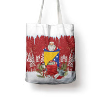 Bosnia and Herzegovina Christmas Tote Bag Santa With National Flag - Wonder Print Shop