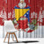 Bosnia and Herzegovina Christmas Window Curtain Santa With National Flag - Wonder Print Shop