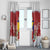 Bosnia and Herzegovina Christmas Window Curtain Santa With National Flag - Wonder Print Shop