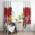 Bosnia and Herzegovina Christmas Window Curtain Santa With National Flag - Wonder Print Shop
