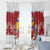 Bosnia and Herzegovina Christmas Window Curtain Santa With National Flag - Wonder Print Shop