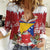 Bosnia and Herzegovina Christmas Women Casual Shirt Santa With National Flag - Wonder Print Shop