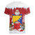 Bosnia and Herzegovina Christmas Women V-Neck T-Shirt Santa With National Flag - Wonder Print Shop