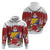 Bosnia and Herzegovina Christmas Zip Hoodie Santa With National Flag - Wonder Print Shop