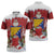 Bosnia and Herzegovina Christmas Zipper Polo Shirt Santa With National Flag - Wonder Print Shop