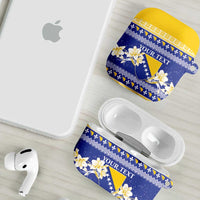 Personalized Bosnia and Herzegovina Christmas AirPods Case Coat Of Arms Srecan Bozic - Wonder Print Shop