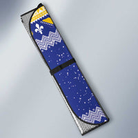 Personalized Bosnia and Herzegovina Christmas Auto Sun Shade Coat Of Arms Srecan Bozic - Wonder Print Shop