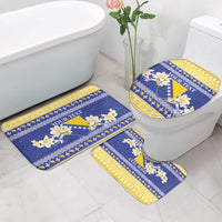 Personalized Bosnia and Herzegovina Christmas Bathroom Set Coat Of Arms Srecan Bozic - Wonder Print Shop