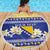 Personalized Bosnia and Herzegovina Christmas Beach Blanket Coat Of Arms Srecan Bozic - Wonder Print Shop