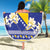 Personalized Bosnia and Herzegovina Christmas Beach Blanket Coat Of Arms Srecan Bozic - Wonder Print Shop