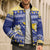 Personalized Bosnia and Herzegovina Christmas Bomber Puffer Jacket Coat Of Arms Srecan Bozic - Wonder Print Shop