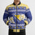 Personalized Bosnia and Herzegovina Christmas Bomber Puffer Jacket Coat Of Arms Srecan Bozic - Wonder Print Shop