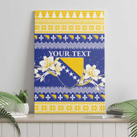 Personalized Bosnia and Herzegovina Christmas Canvas Wall Art Coat Of Arms Srecan Bozic - Wonder Print Shop