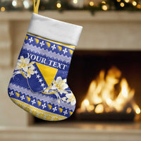 Personalized Bosnia and Herzegovina Christmas Stocking Coat Of Arms Srecan Bozic - Wonder Print Shop