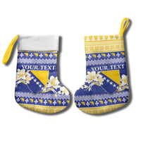 Personalized Bosnia and Herzegovina Christmas Stocking Coat Of Arms Srecan Bozic - Wonder Print Shop