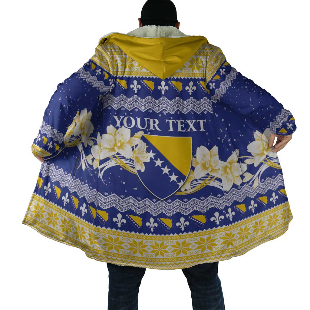 Personalized Bosnia and Herzegovina Christmas Cloak Coat Of Arms Srecan Bozic - Wonder Print Shop