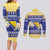 Personalized Bosnia and Herzegovina Christmas Couples Matching Long Sleeve Bodycon Dress and Long Sleeve Button Shirt Coat Of Arms Srecan Bozic - Wonder Print Shop