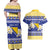 Personalized Bosnia and Herzegovina Christmas Couples Matching Off Shoulder Maxi Dress and Hawaiian Shirt Coat Of Arms Srecan Bozic - Wonder Print Shop