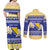 Personalized Bosnia and Herzegovina Christmas Couples Matching Off Shoulder Maxi Dress and Long Sleeve Button Shirt Coat Of Arms Srecan Bozic - Wonder Print Shop