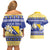Personalized Bosnia and Herzegovina Christmas Couples Matching Off Shoulder Short Dress and Hawaiian Shirt Coat Of Arms Srecan Bozic - Wonder Print Shop