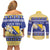 Personalized Bosnia and Herzegovina Christmas Couples Matching Off Shoulder Short Dress and Long Sleeve Button Shirt Coat Of Arms Srecan Bozic - Wonder Print Shop