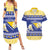 Personalized Bosnia and Herzegovina Christmas Couples Matching Summer Maxi Dress and Hawaiian Shirt Coat Of Arms Srecan Bozic - Wonder Print Shop