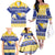 Personalized Bosnia and Herzegovina Christmas Family Matching Off The Shoulder Long Sleeve Dress and Hawaiian Shirt Coat Of Arms Srecan Bozic - Wonder Print Shop